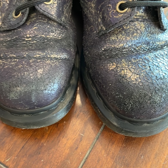 Dr Martin’s black gold printed leather boots (sz 5) - Picture 5 of 11